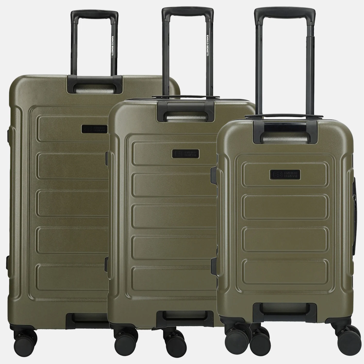 Enrico Benetti Aspen 3-delig kofferset 76 cm olive bij Duifhuizen