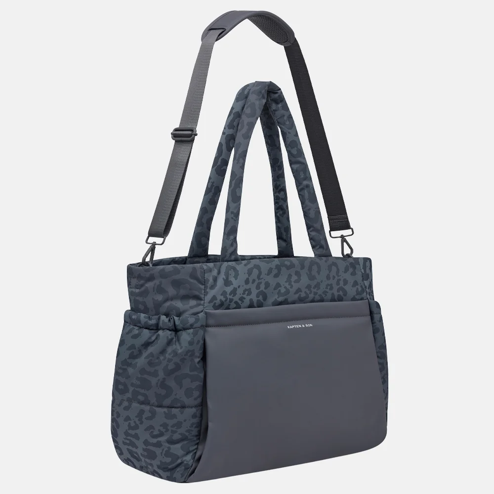 Kapten & Son Hellvi shopper dark grey leo bij Duifhuizen