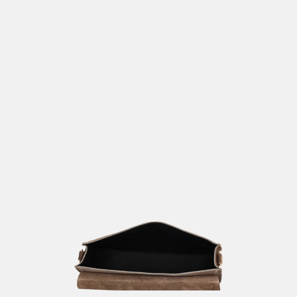 Charm London crossbody tas donkertaupe bij Duifhuizen