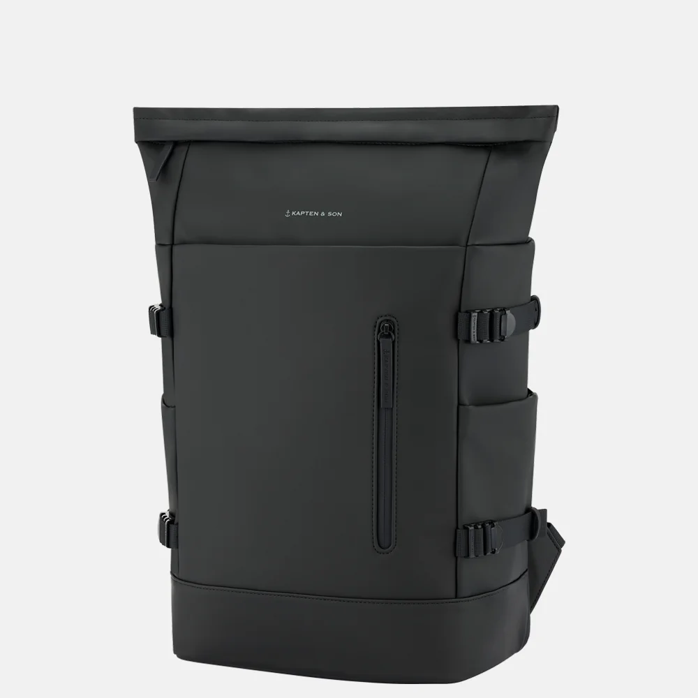 Kapten & Son Helsinki pro rugzak 15 inch all black bij Duifhuizen