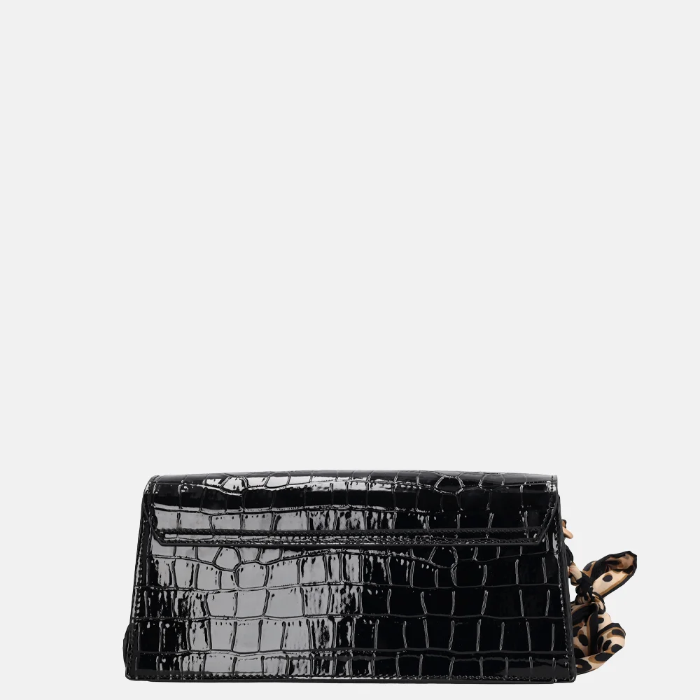 Charm London Knightsbridge schoudertas croco lak zwart bij Duifhuizen