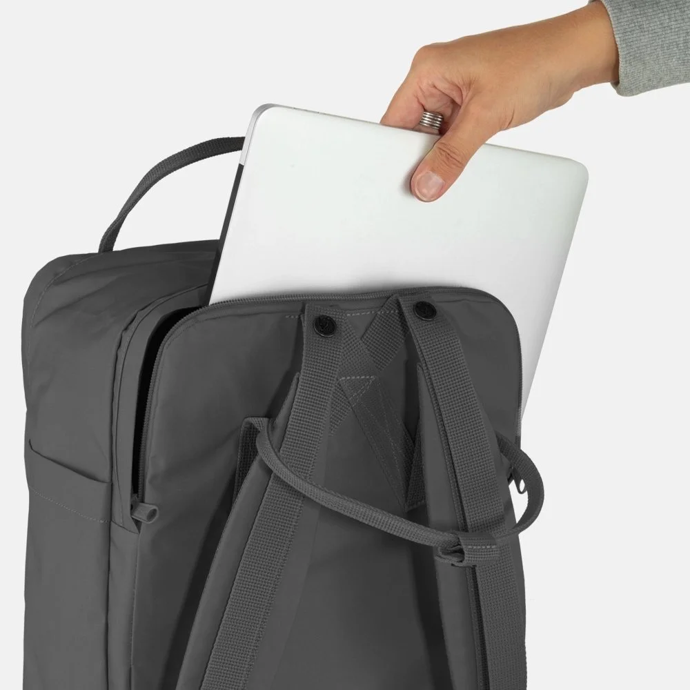 Fjallraven Kanken laptop rugzak 17 inch super grey bij Duifhuizen