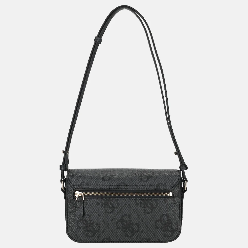 Guess Janie convertible crossbody tas coal logo bij Duifhuizen