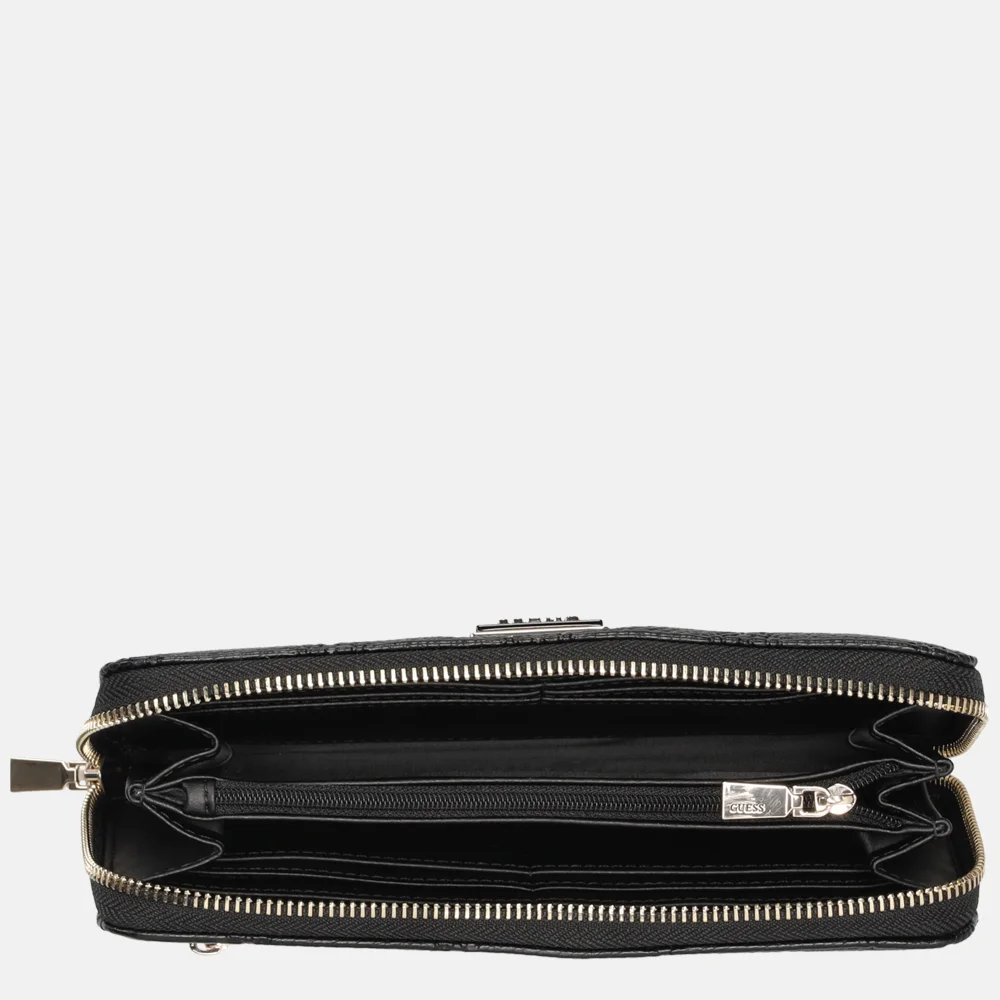 Guess Cresidia SLG ziparound portemonnee L black bij Duifhuizen
