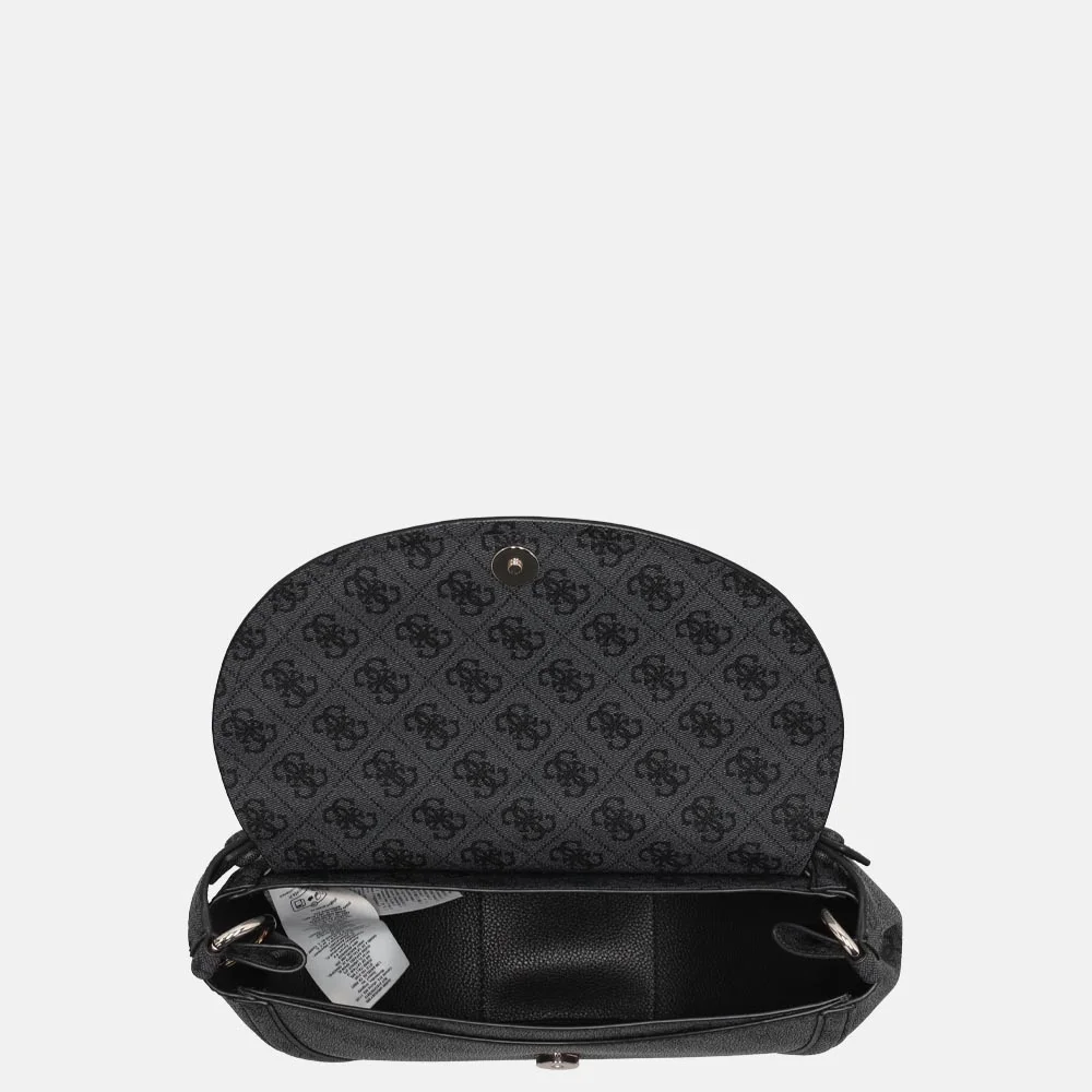 Guess Coleen crossbody tas coal logo bij Duifhuizen