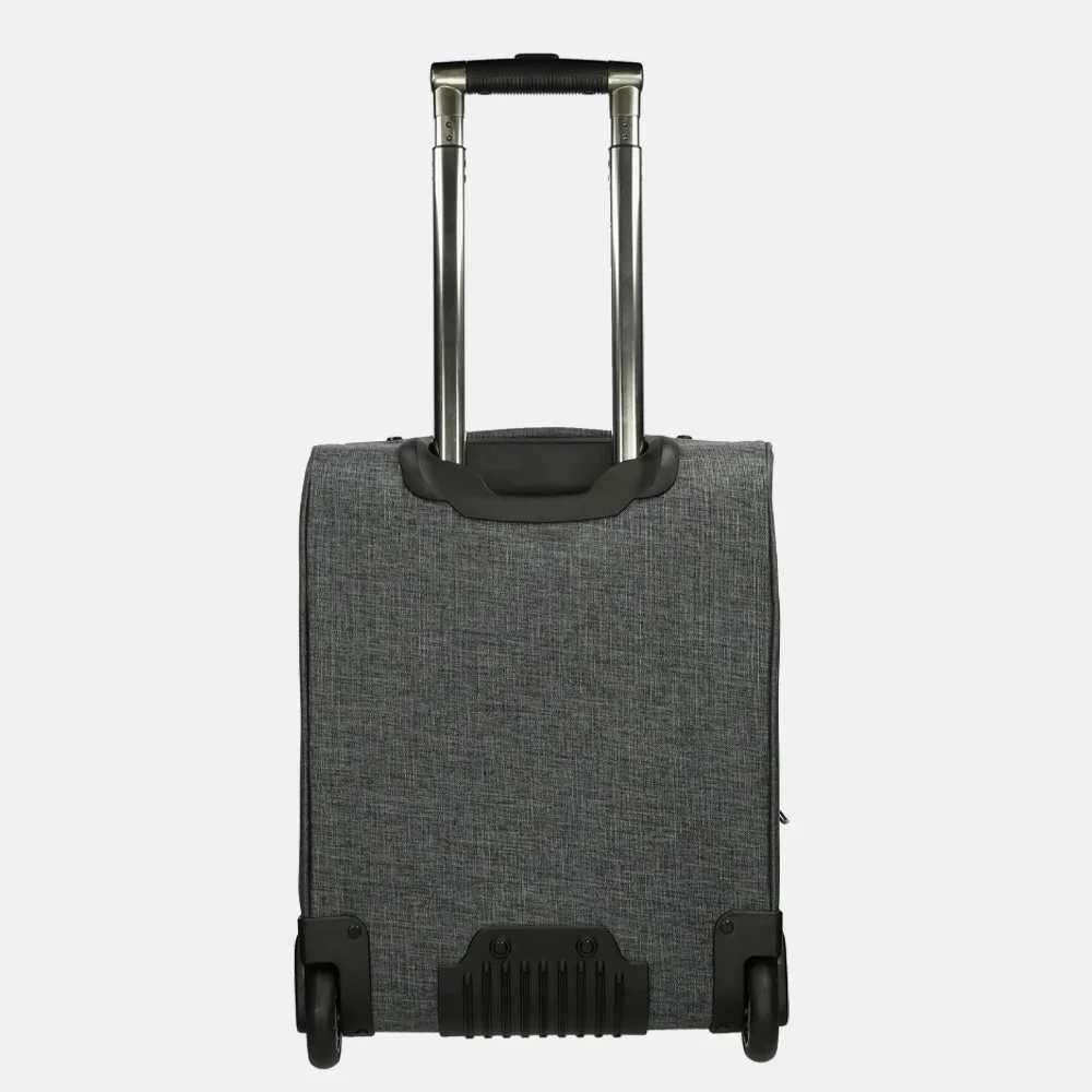 Enrico Benetti Frankfurt handbagage koffer 17 inch grijs bij Duifhuizen