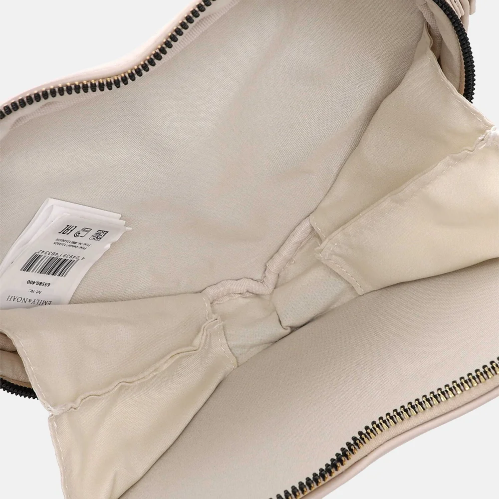Emily & Noah Julia crossbody tas hart beige bij Duifhuizen