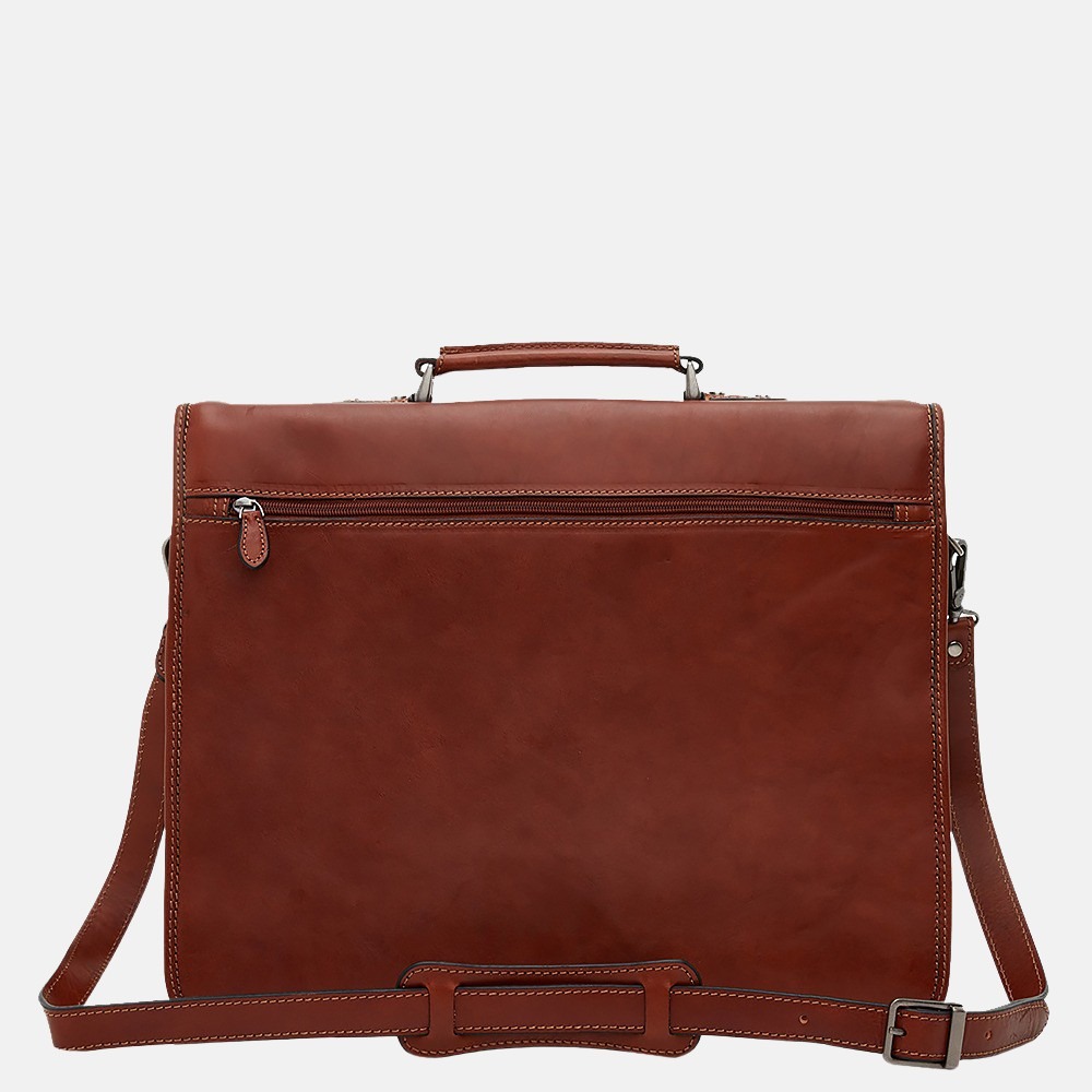 Castelijn & Beerens Verona aktetas 15.6 inch lichtbruin bij Duifhuizen