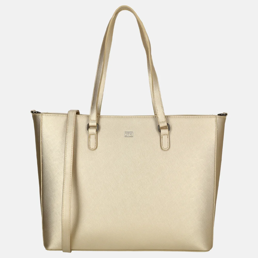 Duifhuizen Saffiano shopper L gold bij Duifhuizen