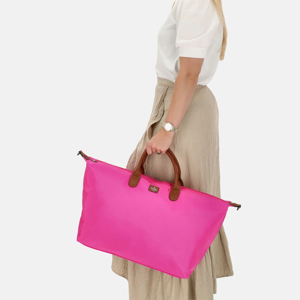 Charm London Buckingham weekendtas fuchsia bij Duifhuizen