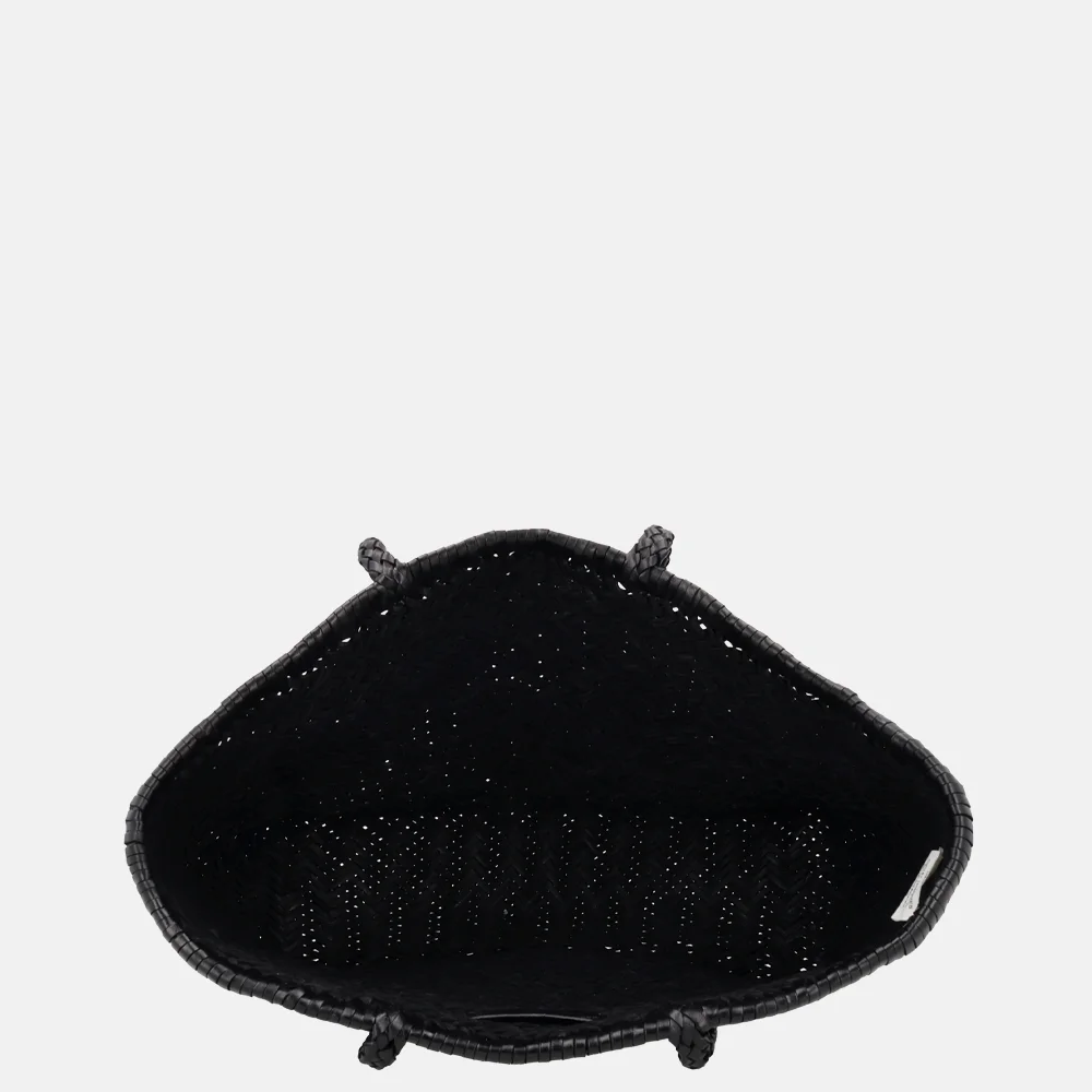 Hide & Stitches Amazone shopper M vlechtwerk handmade zwart bij Duifhuizen