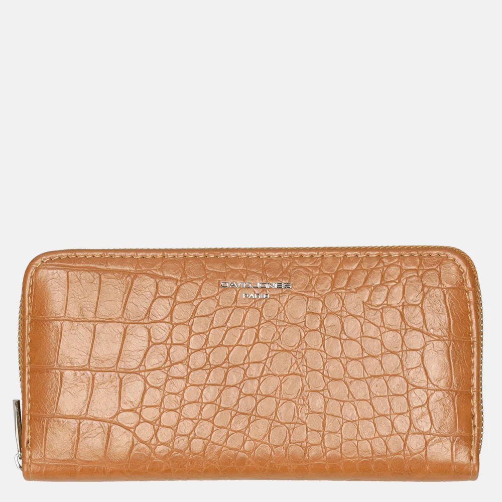 David Jones portemonnee L croco cognac
