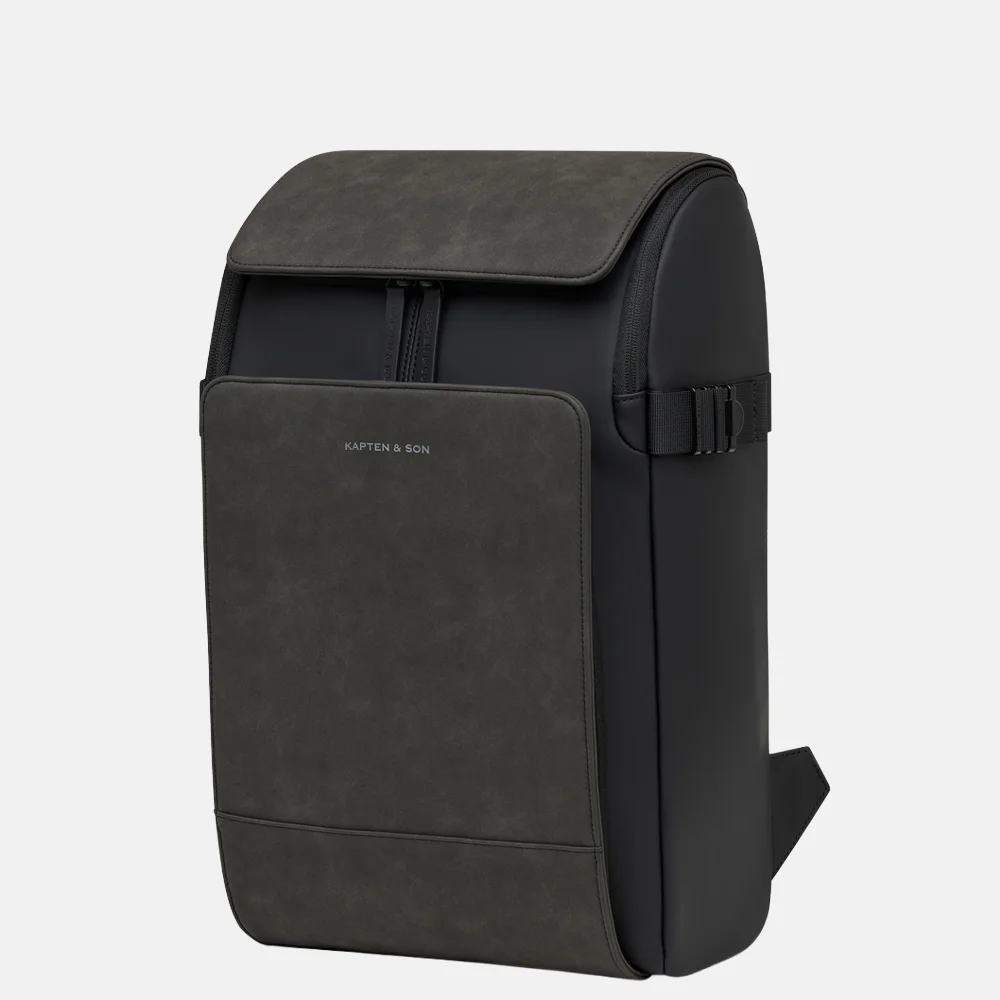 Kapten & Son Bali laptoprugzak M all black bij Duifhuizen