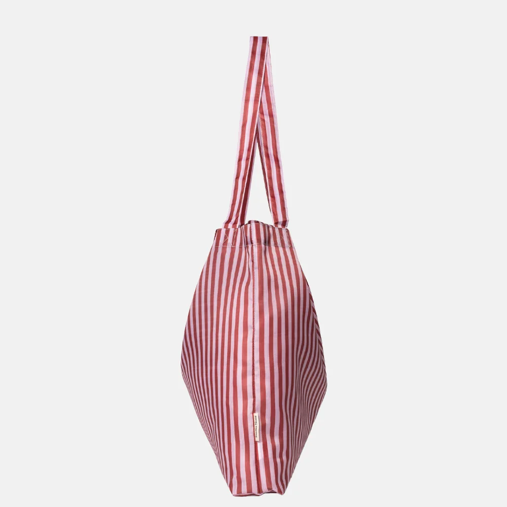 Studio Noos shopper red/lilac striped bij Duifhuizen