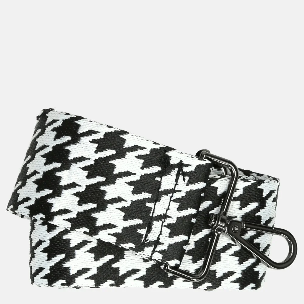 Duifhuizen schouderband pied du poule zwart/wit