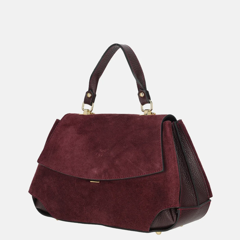 Charm London overslag handtas suede bordeaux bij Duifhuizen