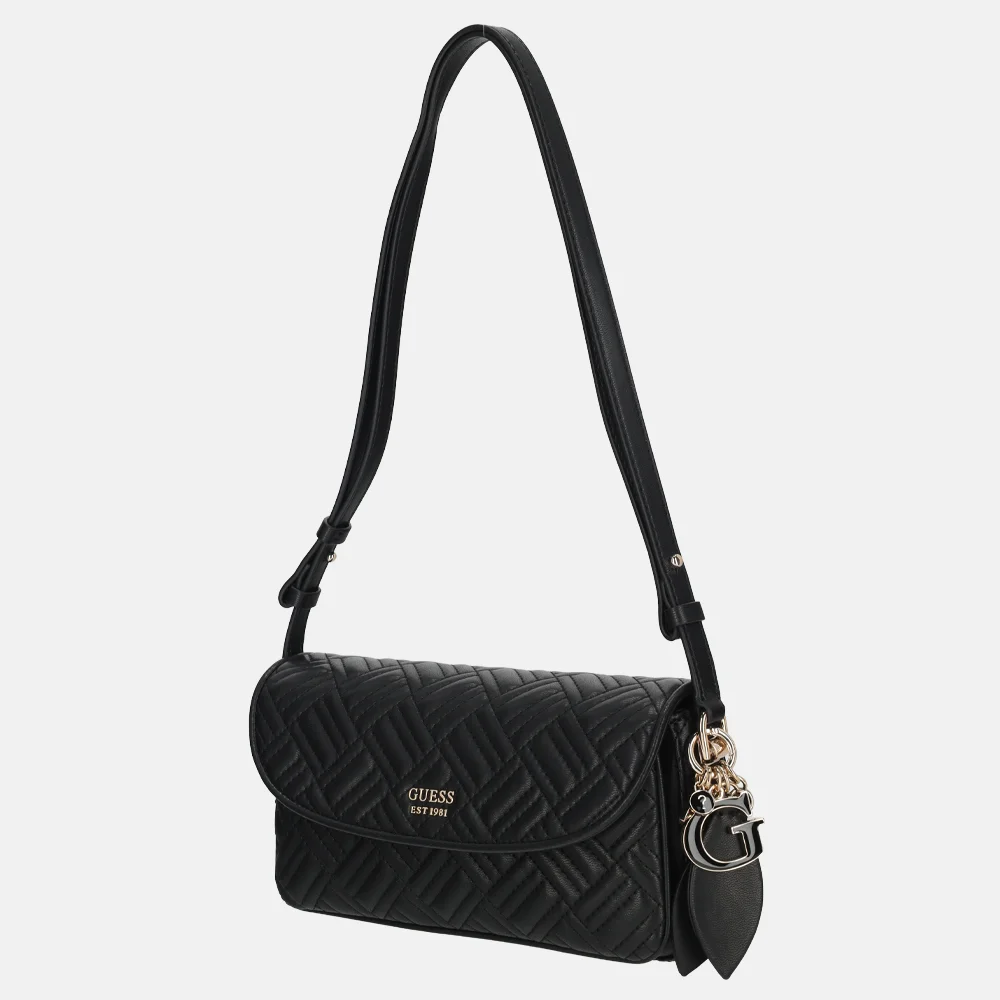 Guess Sally convertible crossbody tas black bij Duifhuizen