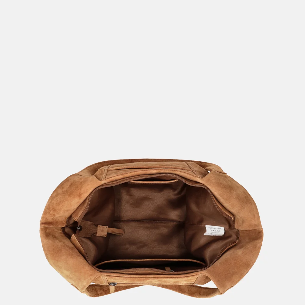 Hide & Stitches Brazos shopper L camel bij Duifhuizen