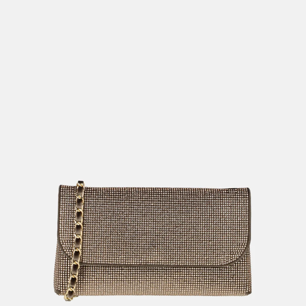 Flora & Co clutch strass champagne