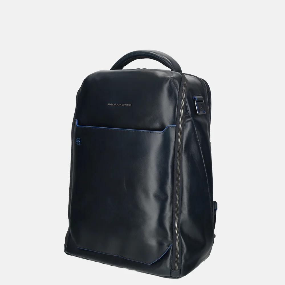 Piquadro Blue square laptoprugzak 15 inch blue bij Duifhuizen