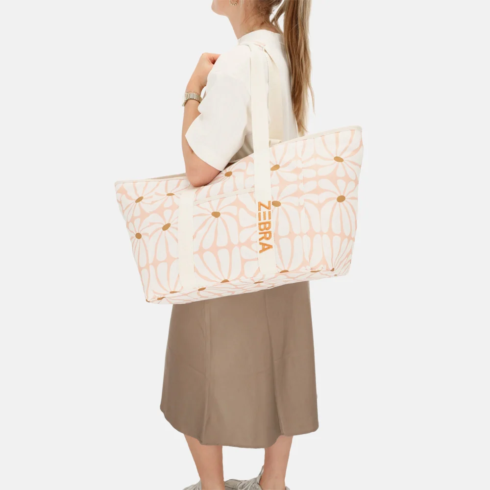 Zebra Trends Elise strandtas retro roze bij Duifhuizen