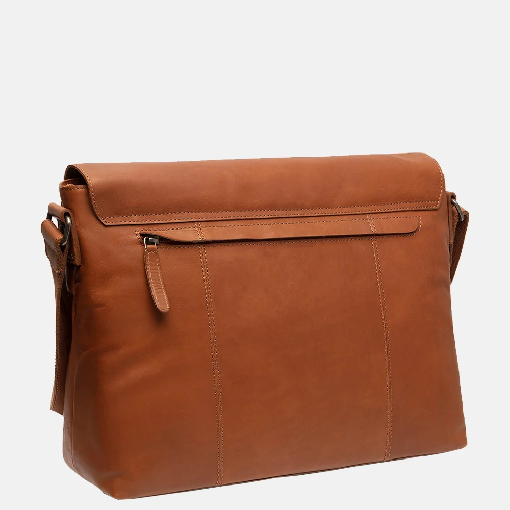 Chesterfield Toledo schoudertas A4 cognac bij Duifhuizen
