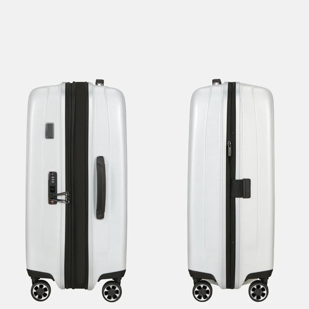 Samsonite Nexis Spinner Expandable reiskoffer 70 cm cotton white bij Duifhuizen