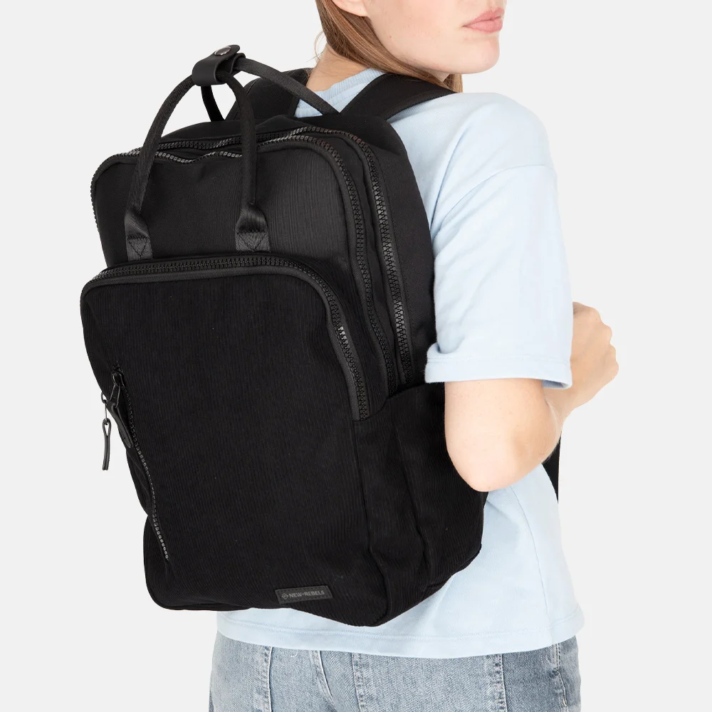 New Rebels Milwaukee rugzak ribby zwart bij Duifhuizen