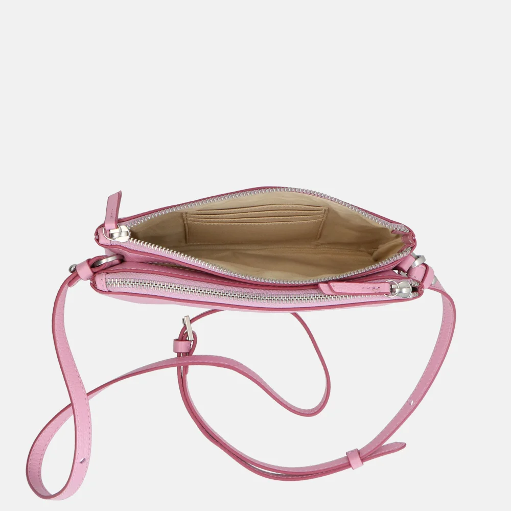 Loulou Essentiels Camille crossbody tas kobi pink bij Duifhuizen