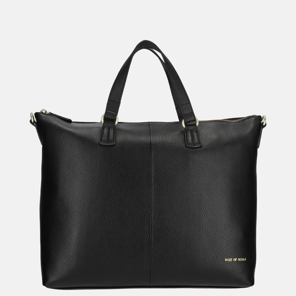 Rise of Rosa handtas met laptopvak M zwart bij Duifhuizen