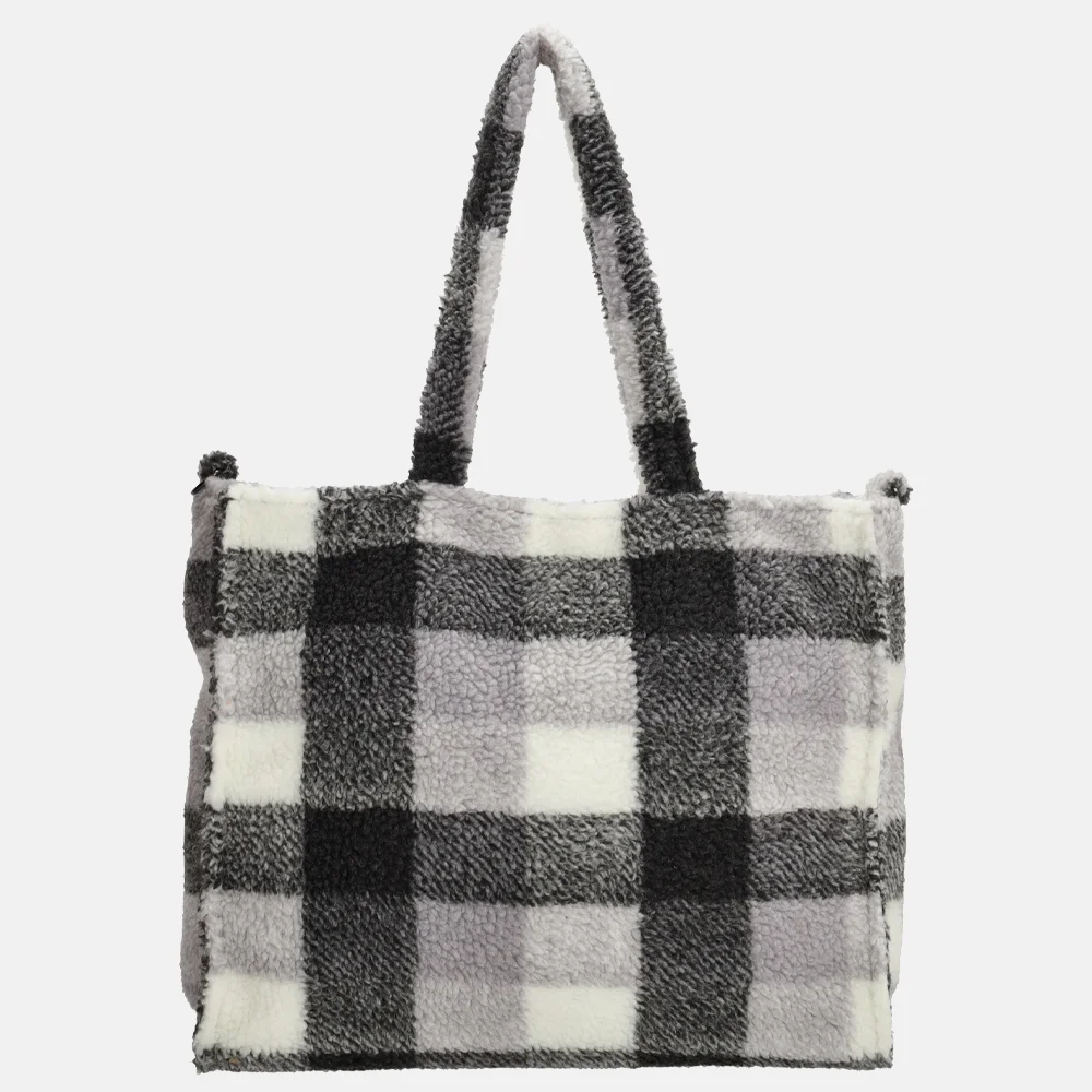 Beagles teddy handtas M grijs ruit bij Duifhuizen