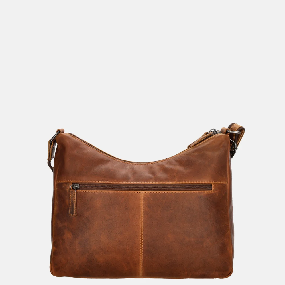 Hide & Stitches schoudertas M cognac bij Duifhuizen