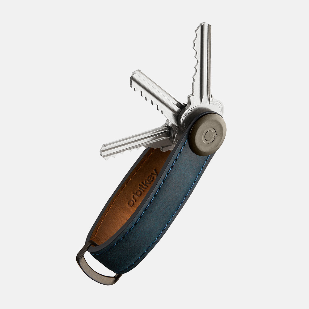 Orbitkey Key Organizer 2.0 Crazy Horse marine blue/blue bij Duifhuizen