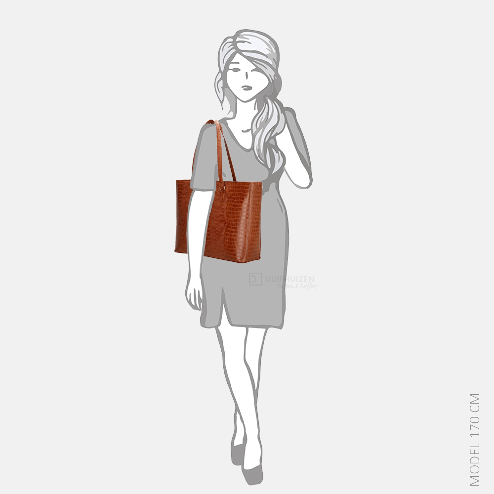 Charm London Midwood shopper 15.6 inch cognac bij Duifhuizen
