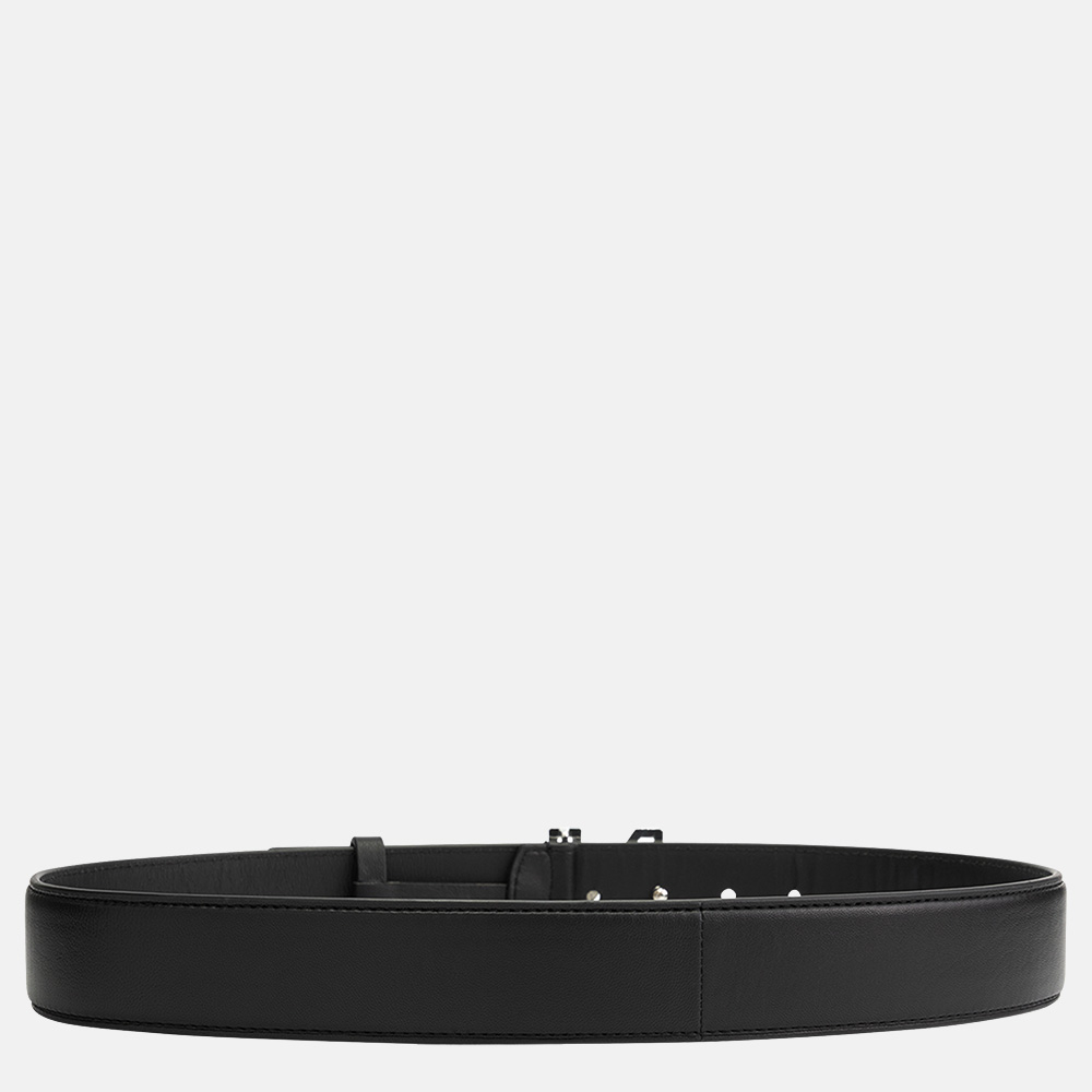 NIKKIE riem logo black/nickel bij Duifhuizen