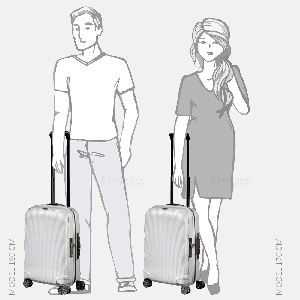 Samsonite C-Lite handbagage koffer 55 cm uitbreidbaar off white bij Duifhuizen