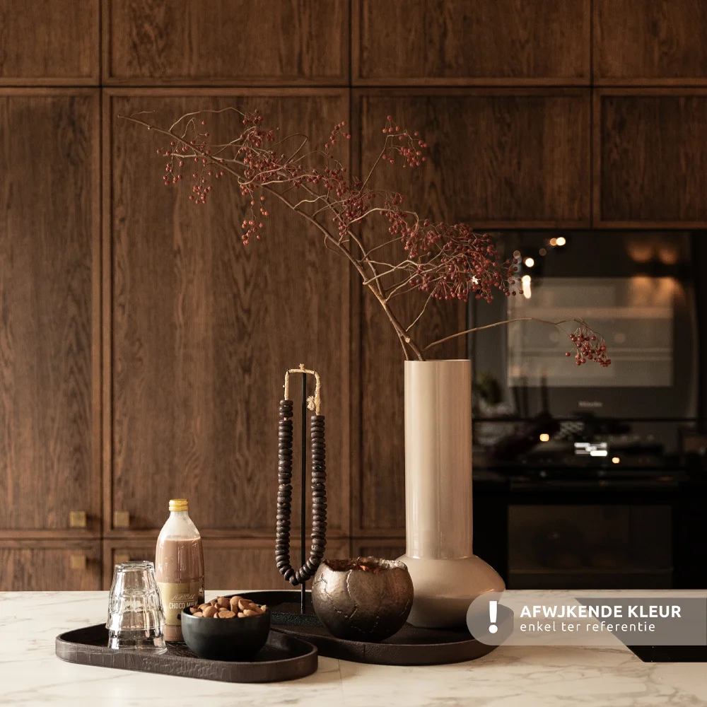 Chamada leren dienblad organisch effen L beige bij Duifhuizen