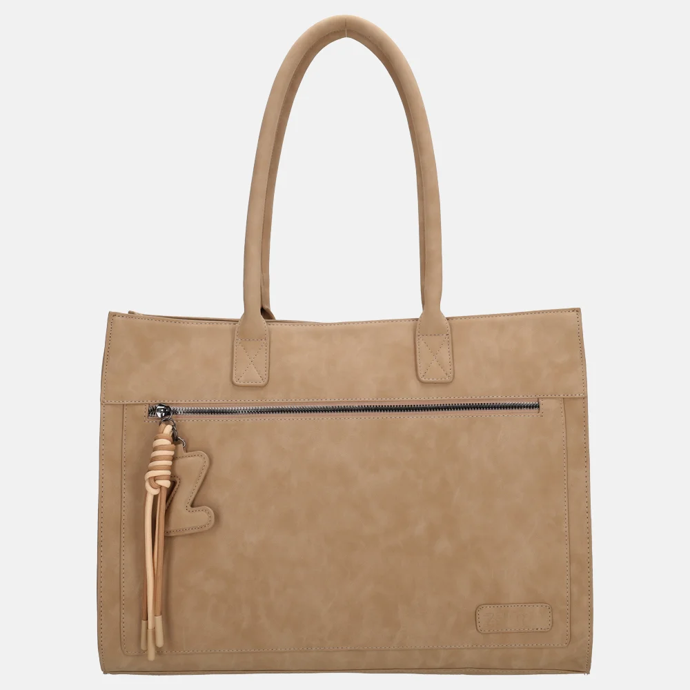 Zebra Trends Rosalyn laptopshopper 14 inch zand bij Duifhuizen