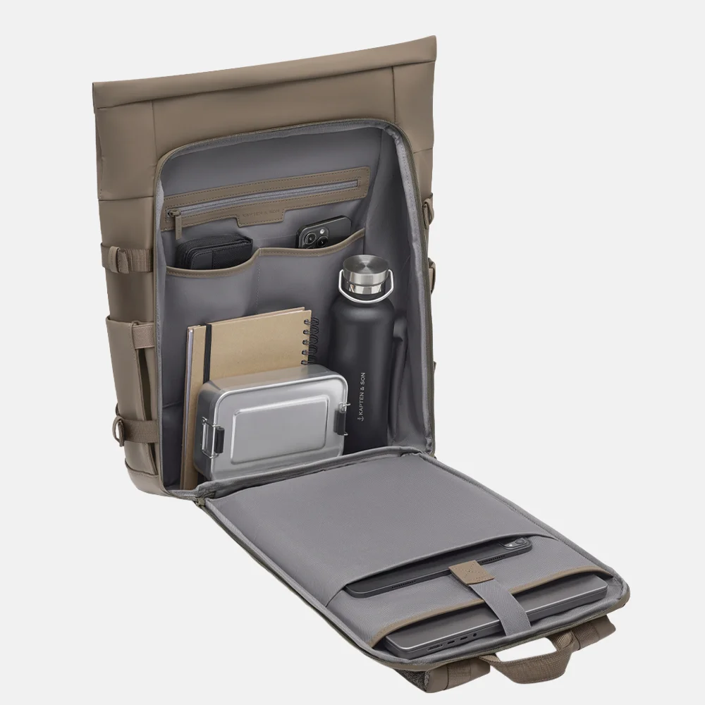 Kapten & Son Helsinki PRO rugzak 15 inch walnut bij Duifhuizen