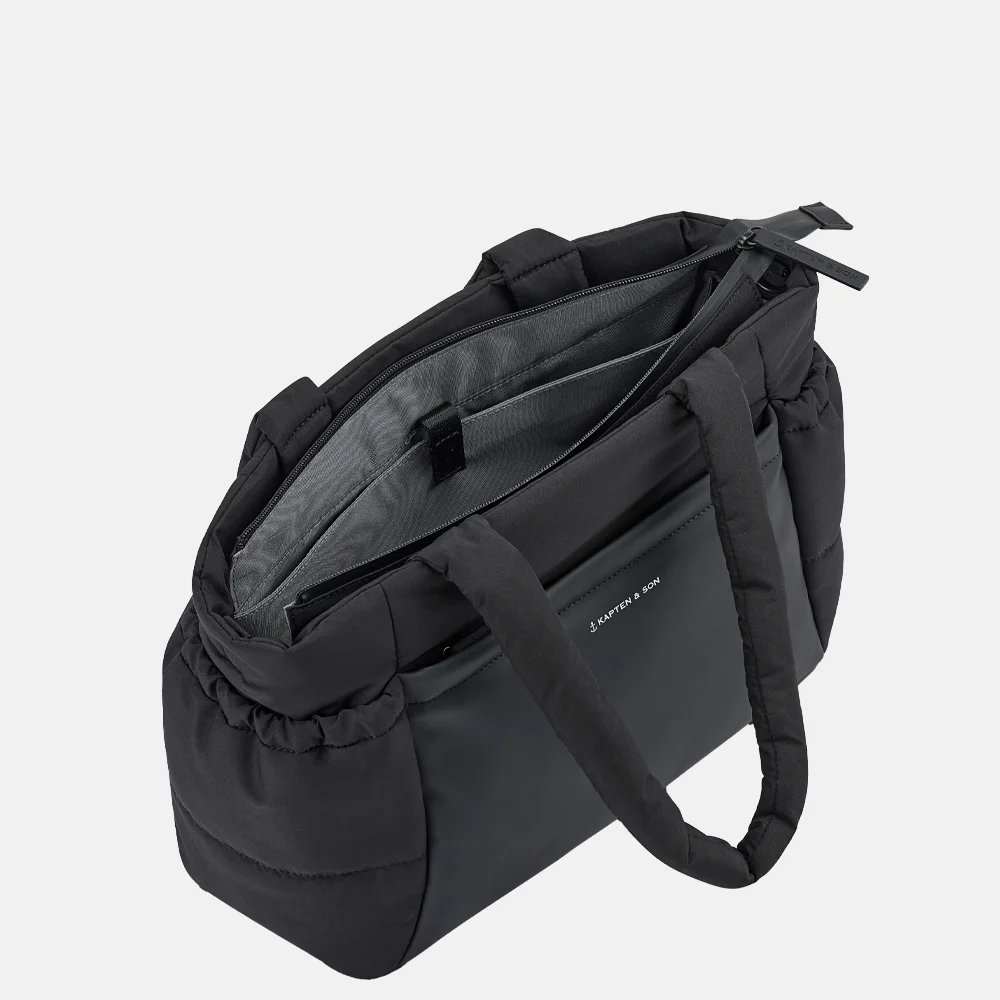 Kapten & Son Hellvi Cloud handtas M all black bij Duifhuizen