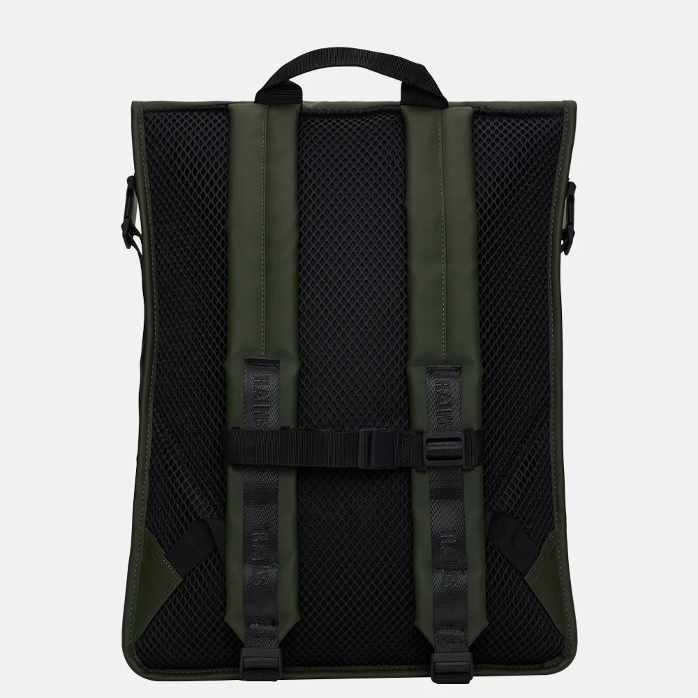 Rains Trail Rolltop rugzak 15 inch green  bij Duifhuizen