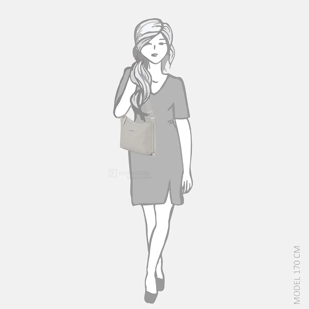 Kapten & Son Skara crossbody tas small greige bij Duifhuizen