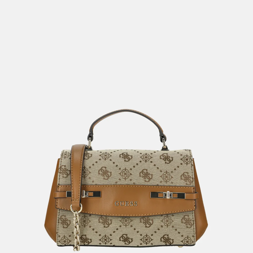 Guess Melinda top handle flap handtas latte logo