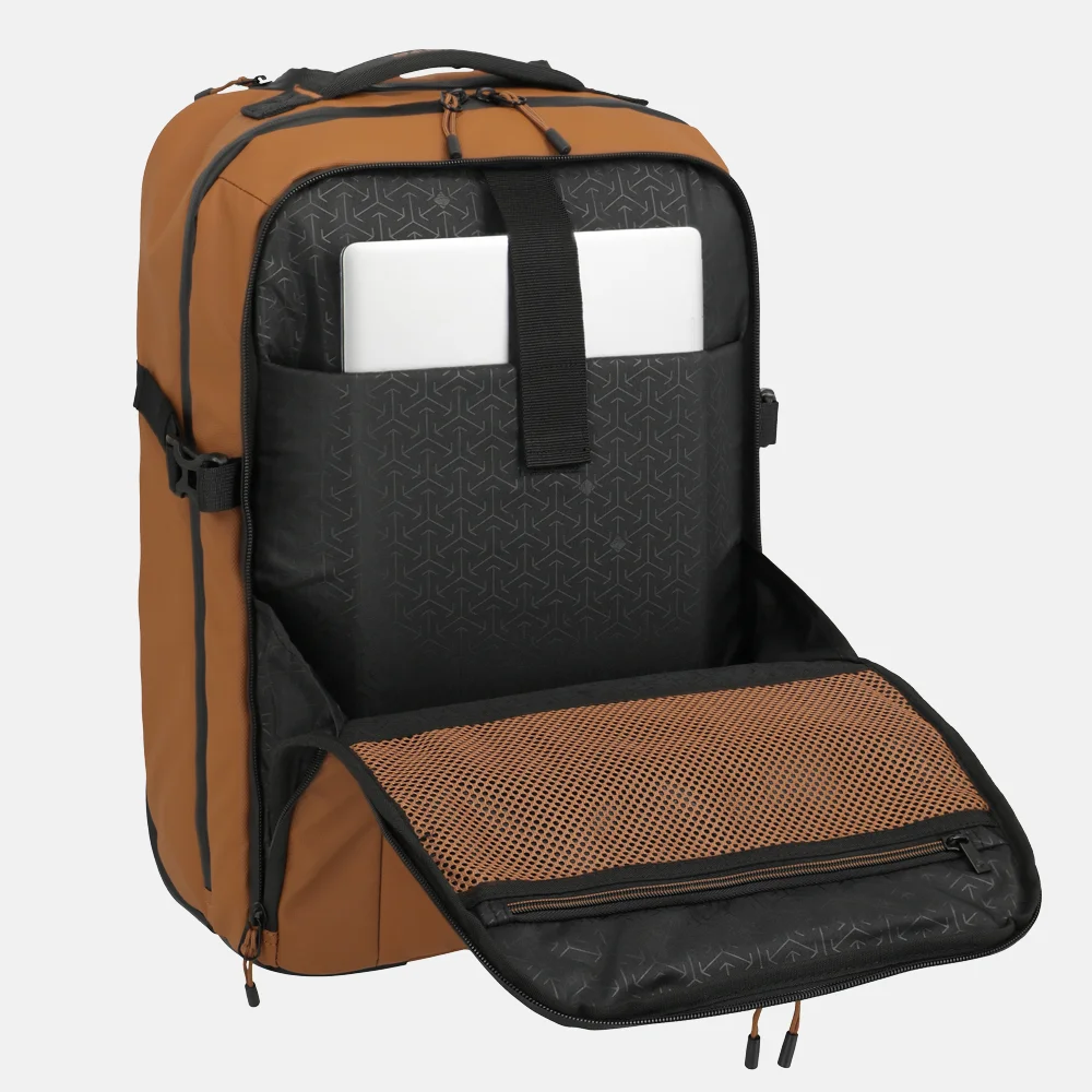 Travelite Briize trolley rugzak curry bij Duifhuizen