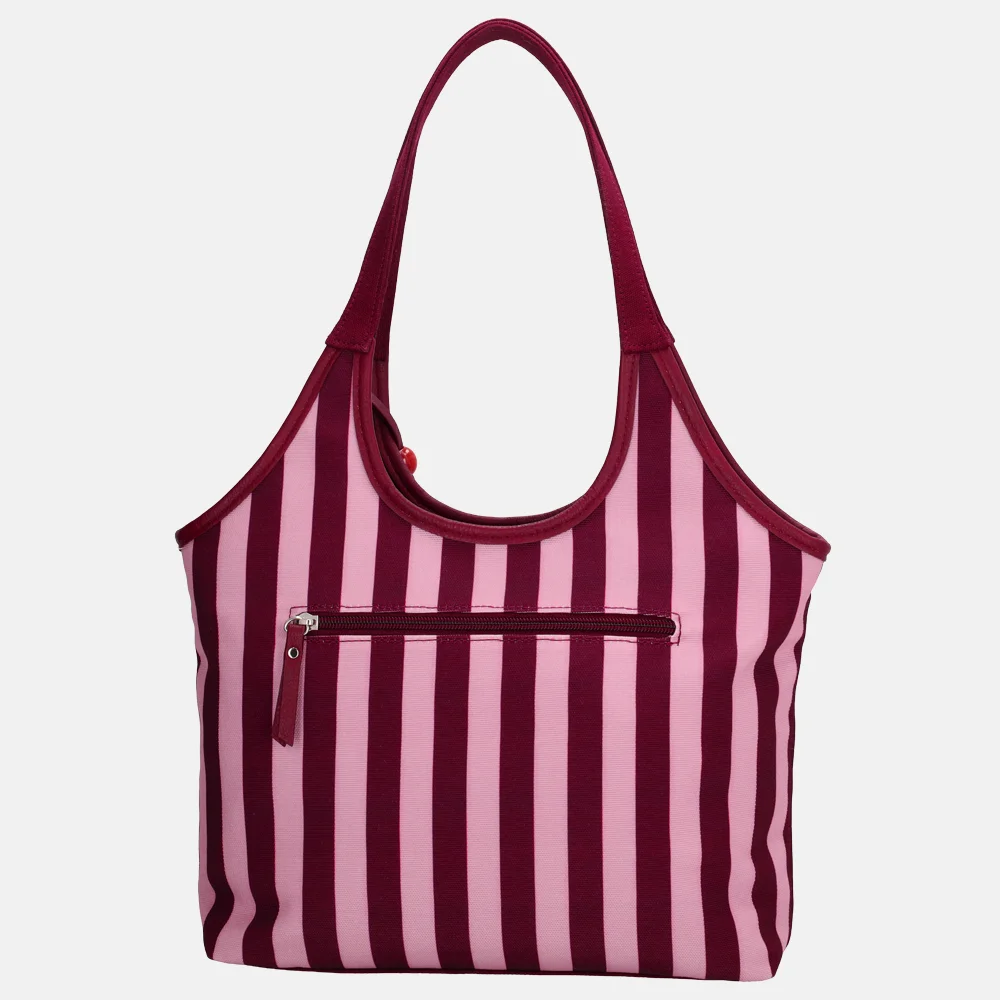 Zebra Trends Mira shopper streep M bordeaux rood bij Duifhuizen