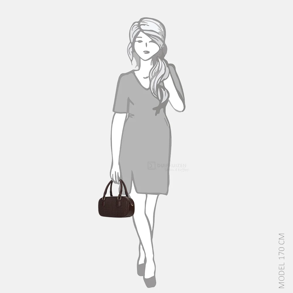 Firenze Smocked handtas coffee bij Duifhuizen