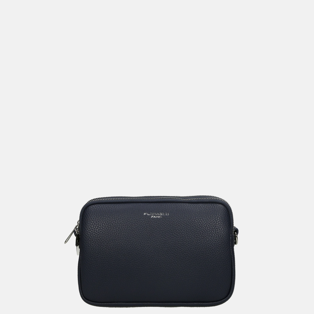 Flora & Co crossbody tas navy bij Duifhuizen