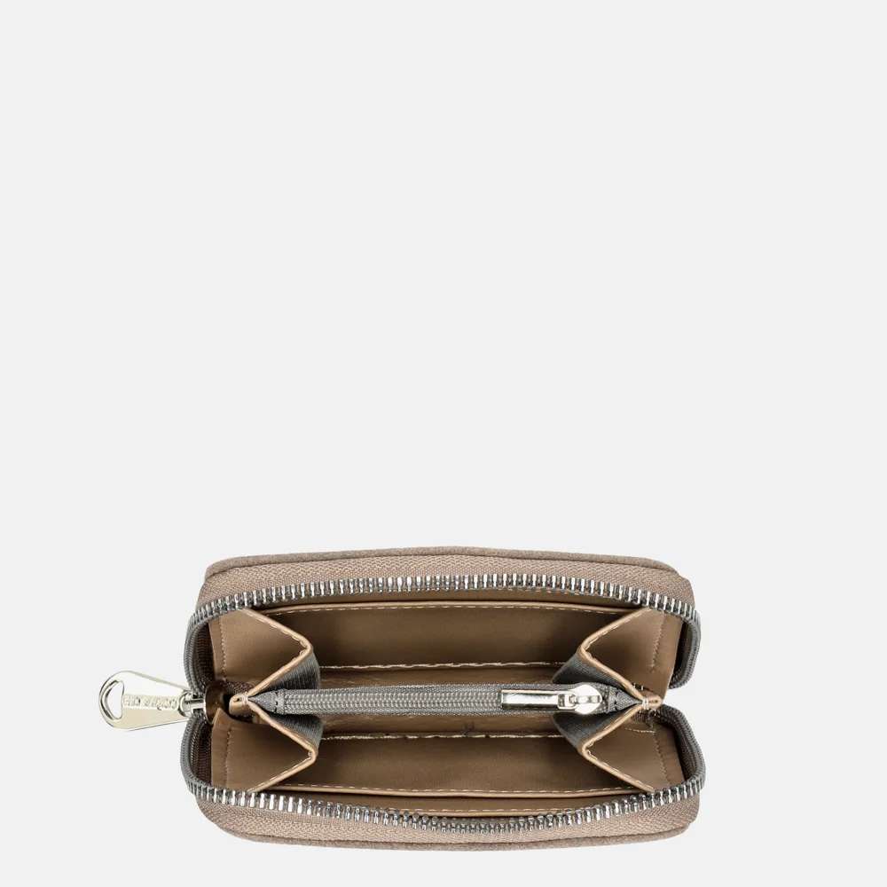 Flora & Co Suedine portemonnee S taupe bij Duifhuizen