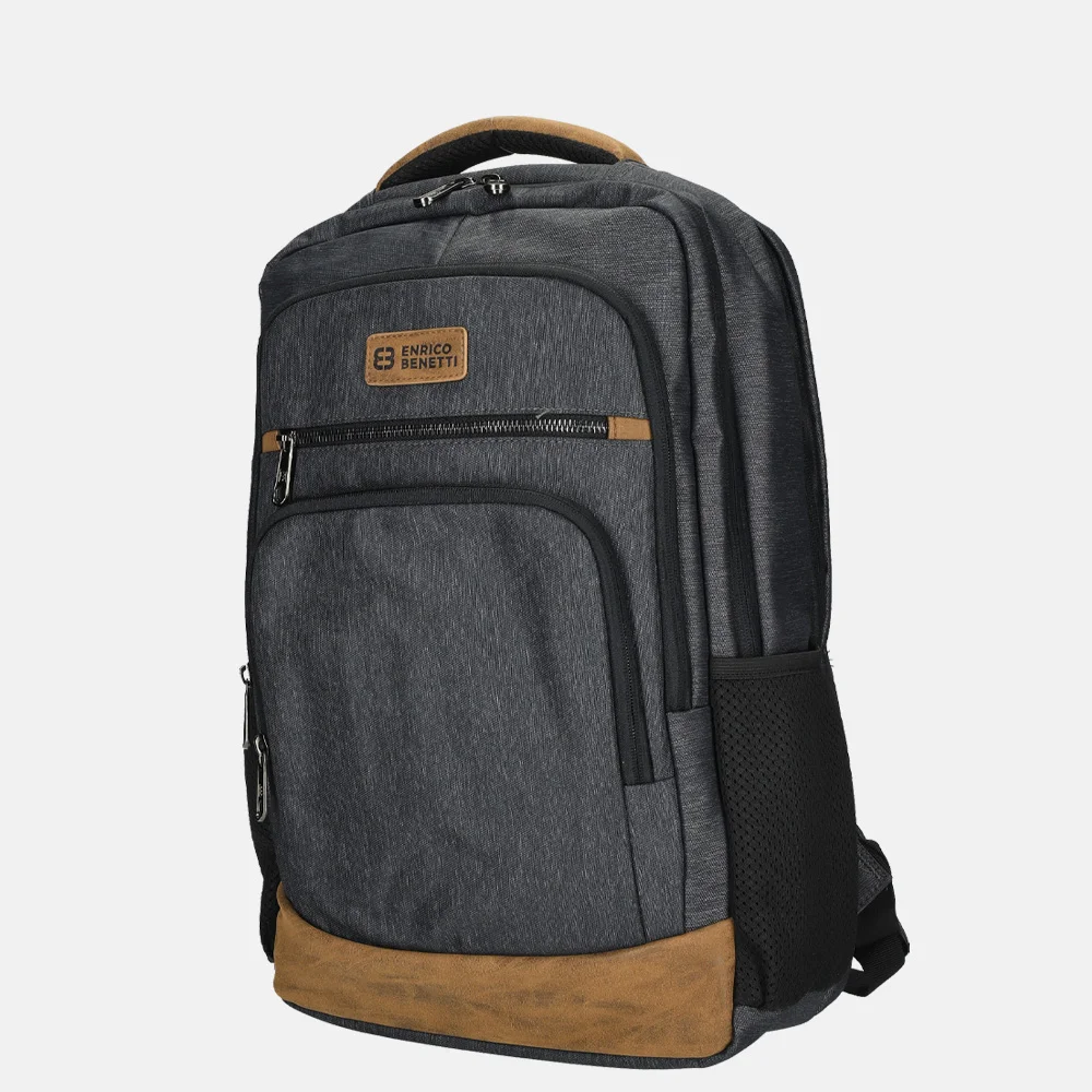 Enrico Benetti Munchen laptoprugzak 17 inch grijs bij Duifhuizen