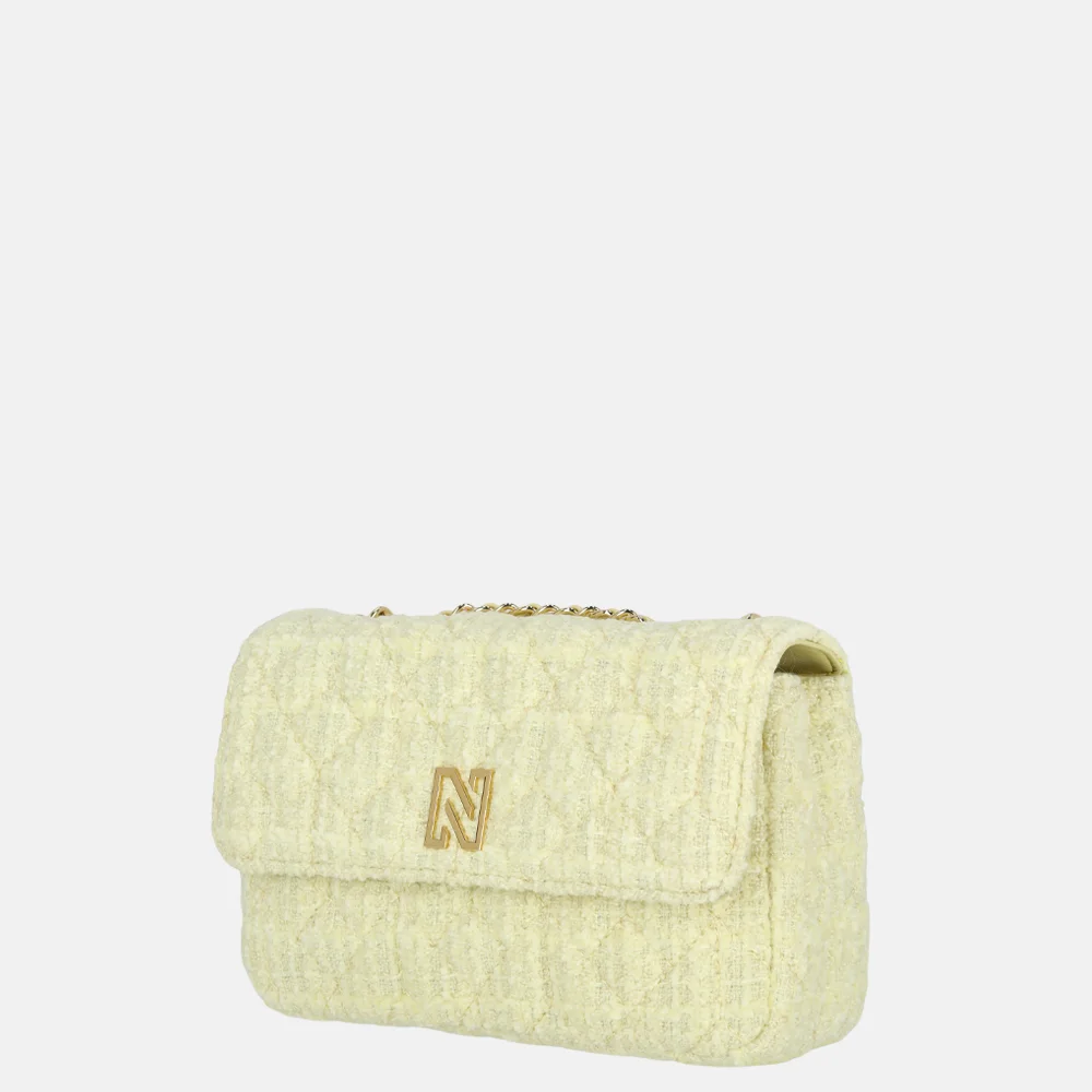 Nikkie Ann schoudertas tweed lemonade bij Duifhuizen